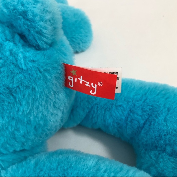 Gitzy Bunny Rabbit Plushy Stuffed Animal Blue Sequins Ears Feet Soft Toy 18”. - Picture 10 of 13